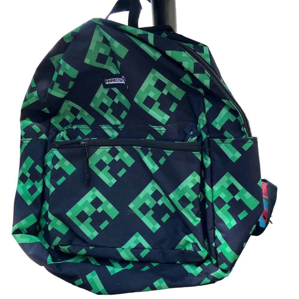 Minecraft Green and Black Large Backpack for Men or Youth